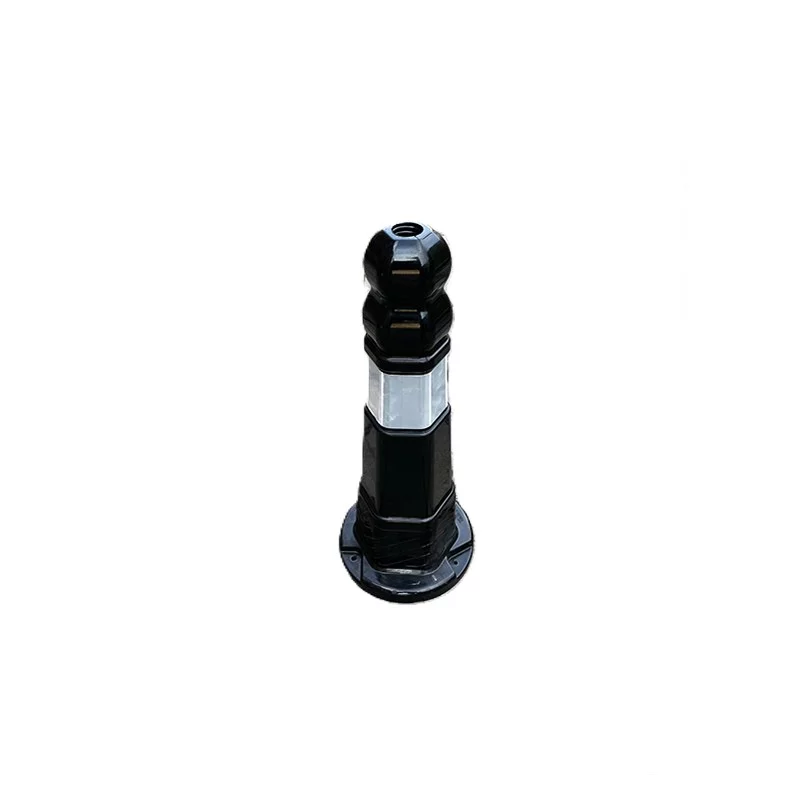 Černý plastový parkovací ochranný sloupek - průměr 24 cm, výška 58,3 cm