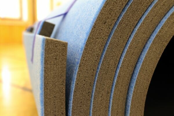 Modrý modulový gymnastický koberec FLOMA NoSlits - délka 600 cm, šířka 200 cm, výška 3,5 cm