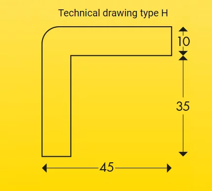 Zabezpieczenie narożników ściennych pianką czarno-żółtą (profil L) - długość 100 cm, szerokość 4,5 cm, grubość 1 cm