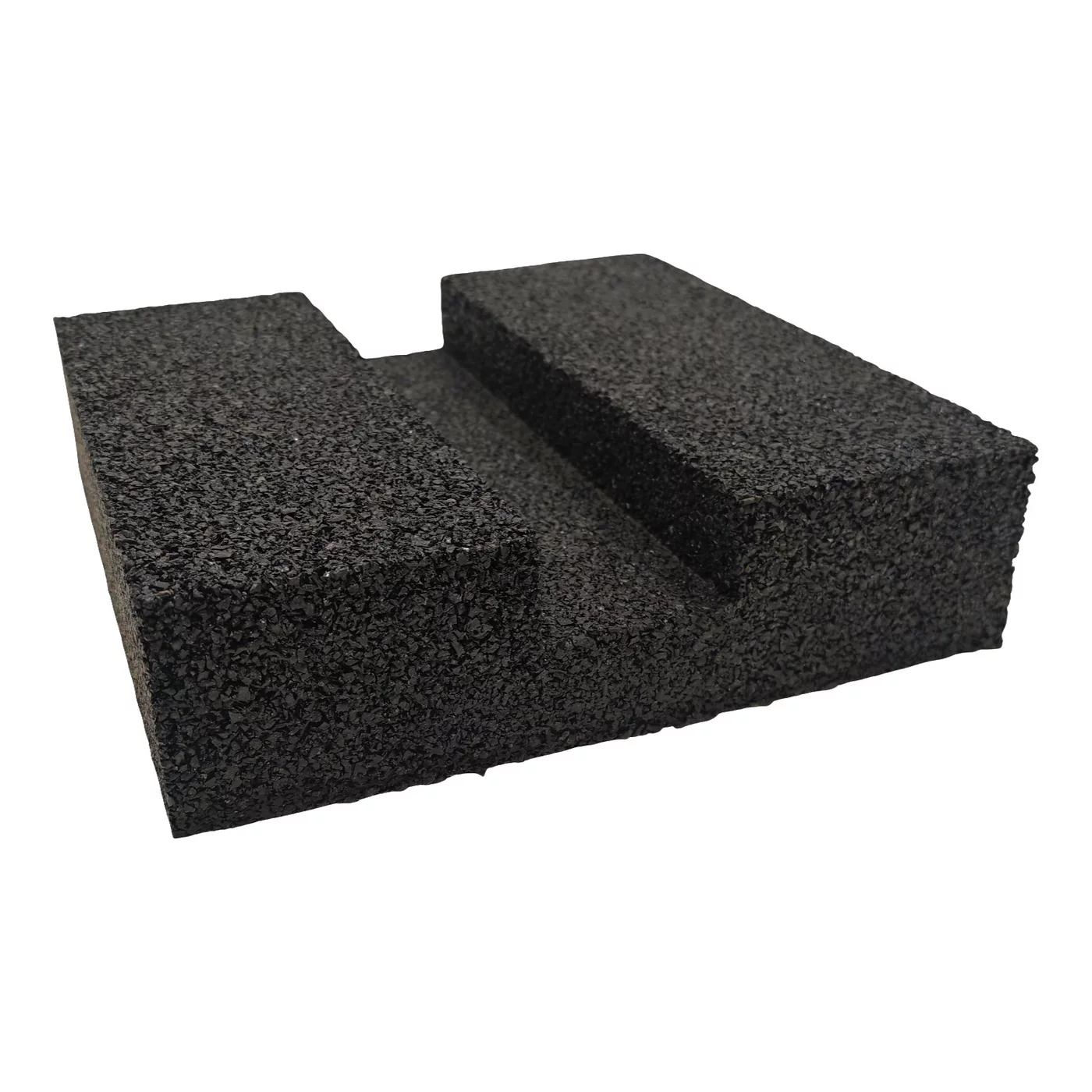 Gumová podložka s ALU fólií pod konstrukci FVE na PVC střechu FLOMA UniPad ALU - délka 26 cm, šířka 26 cm, výška 7 cm