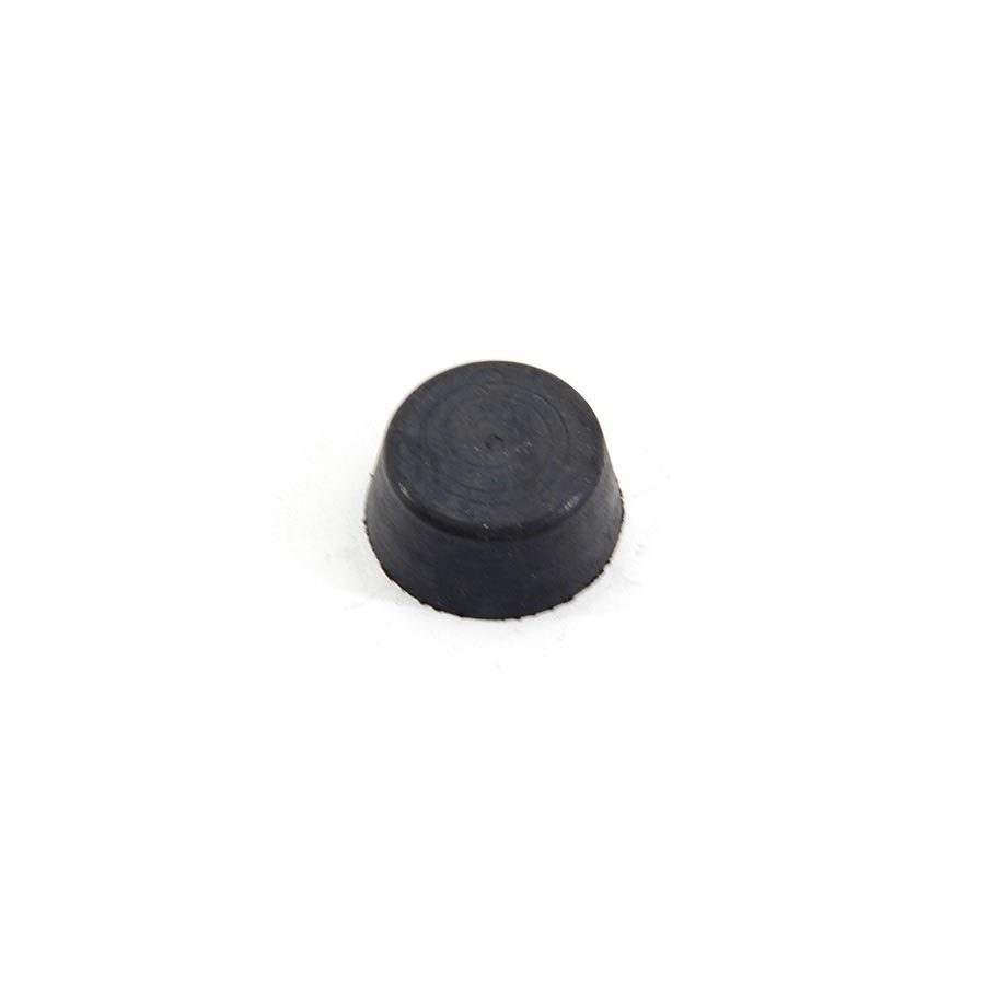 Černý gumový doraz návlečný pro hlavu šroubu FLOMA - průměr 2,5 cm a výška 1,2 cm