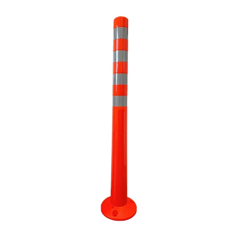 Červený plastový elastický parkovacie stĺpik - priemer 7,5 cm, výška 100 cm
