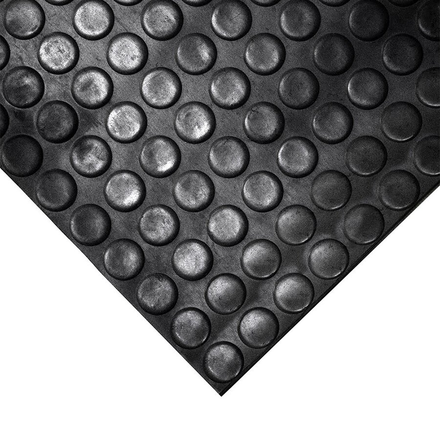 Černá gumová protiskluzová průmyslová rohož (metráž) COBADOT Nitrile - délka 1 cm, šířka 120 cm a výška 0,45 cm