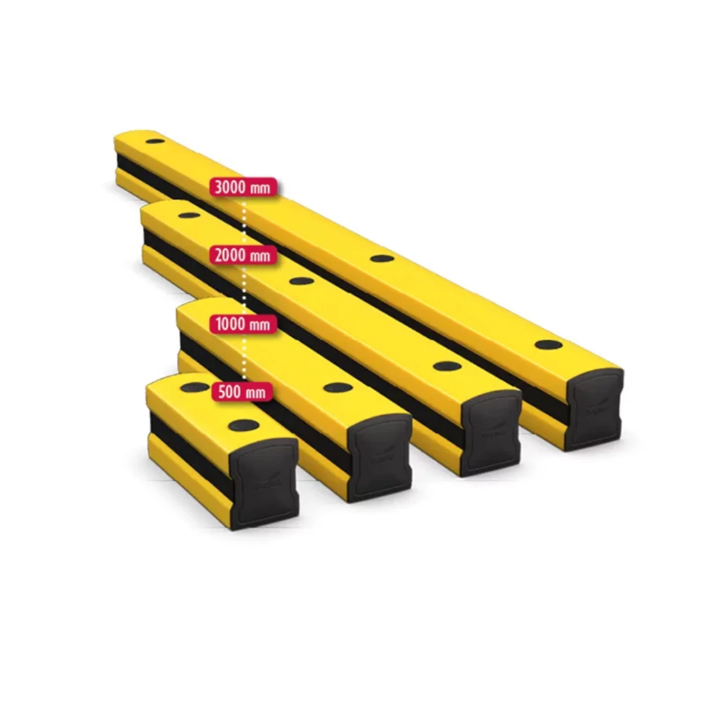 Wandeckenschutz aus Kunststoff - Länge 100 cm, Breite 12 cm, Höhe 12 cm - gelber
