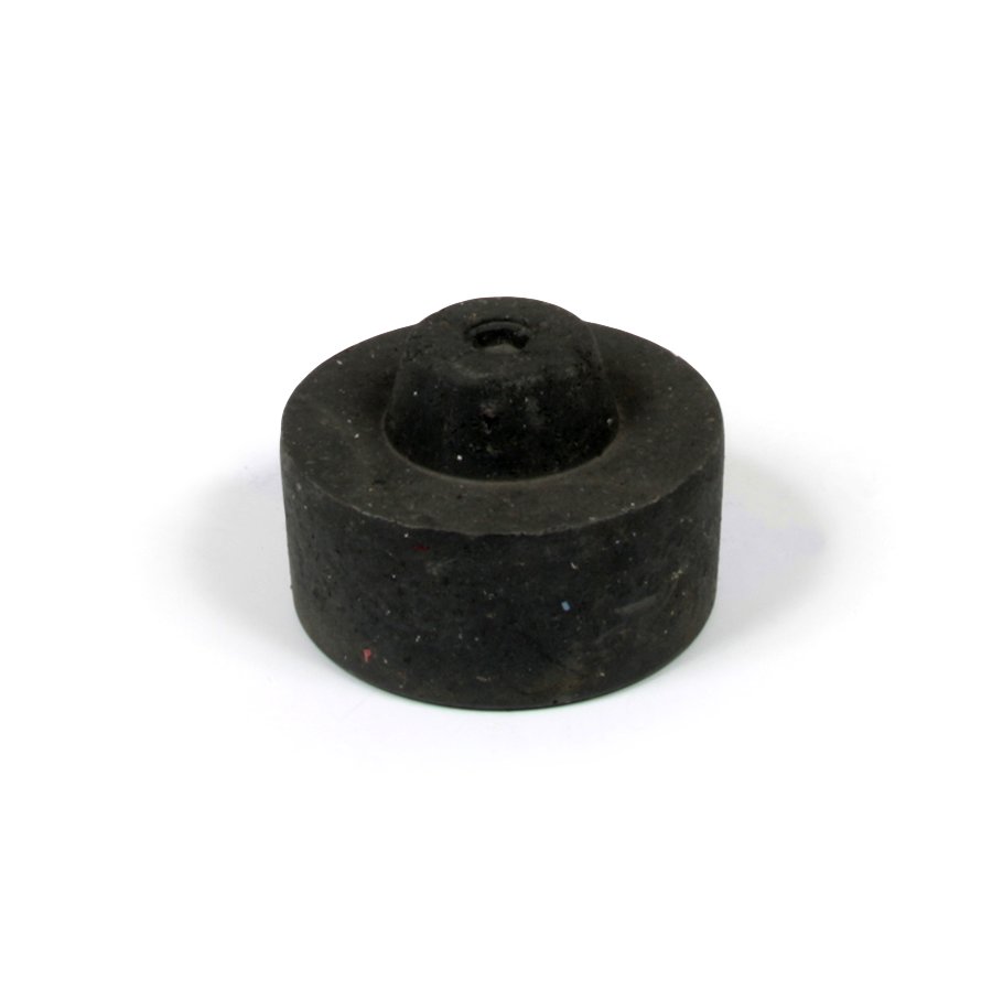 Čierna plastová koncovka pre cestné obrubníky "samec" - priemer 14,5 cm a výška 6 cm