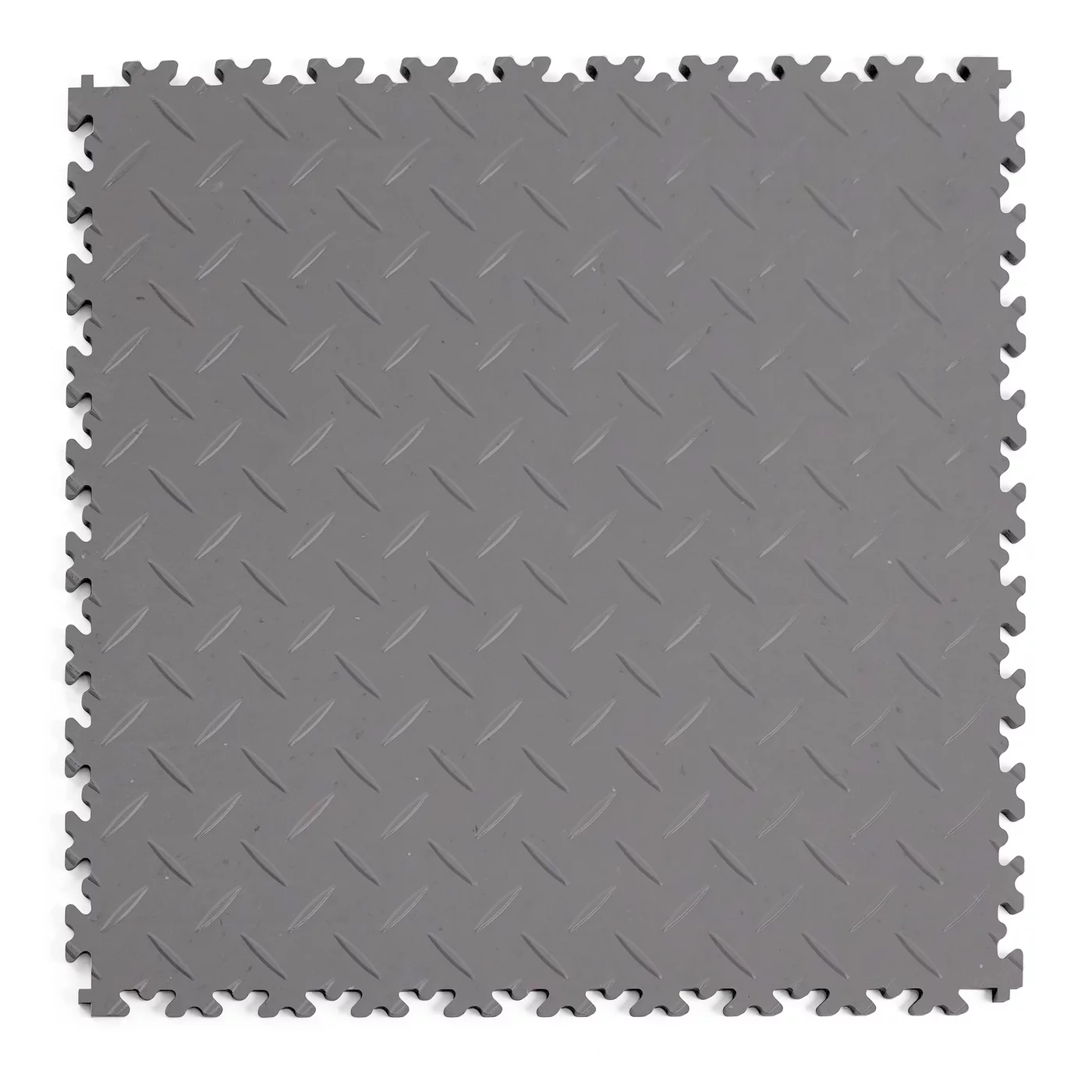 PVC-Fliese Fortelock Industry ECO Premium (Diamant) - Länge 51 cm, Breite 51 cm, Höhe 0,7 cm - Grau