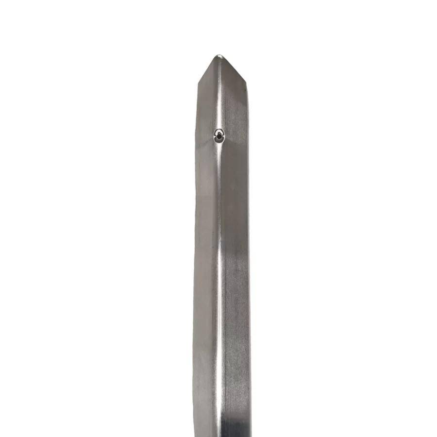 Stříbrná hliníková ochrana rohů zdí, stěn s otvory pro šrouby CP10 - délka 150 cm, šířka 4 x 4 cm, tloušťka 0,1 cm