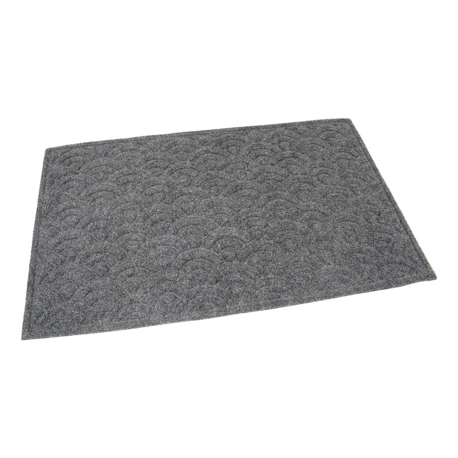 Antracitová textilná vonkajšia čistiaca vstupná rohož FLOMA Circles - dĺžka 45 cm, šírka 75 cm a výška 1 cm