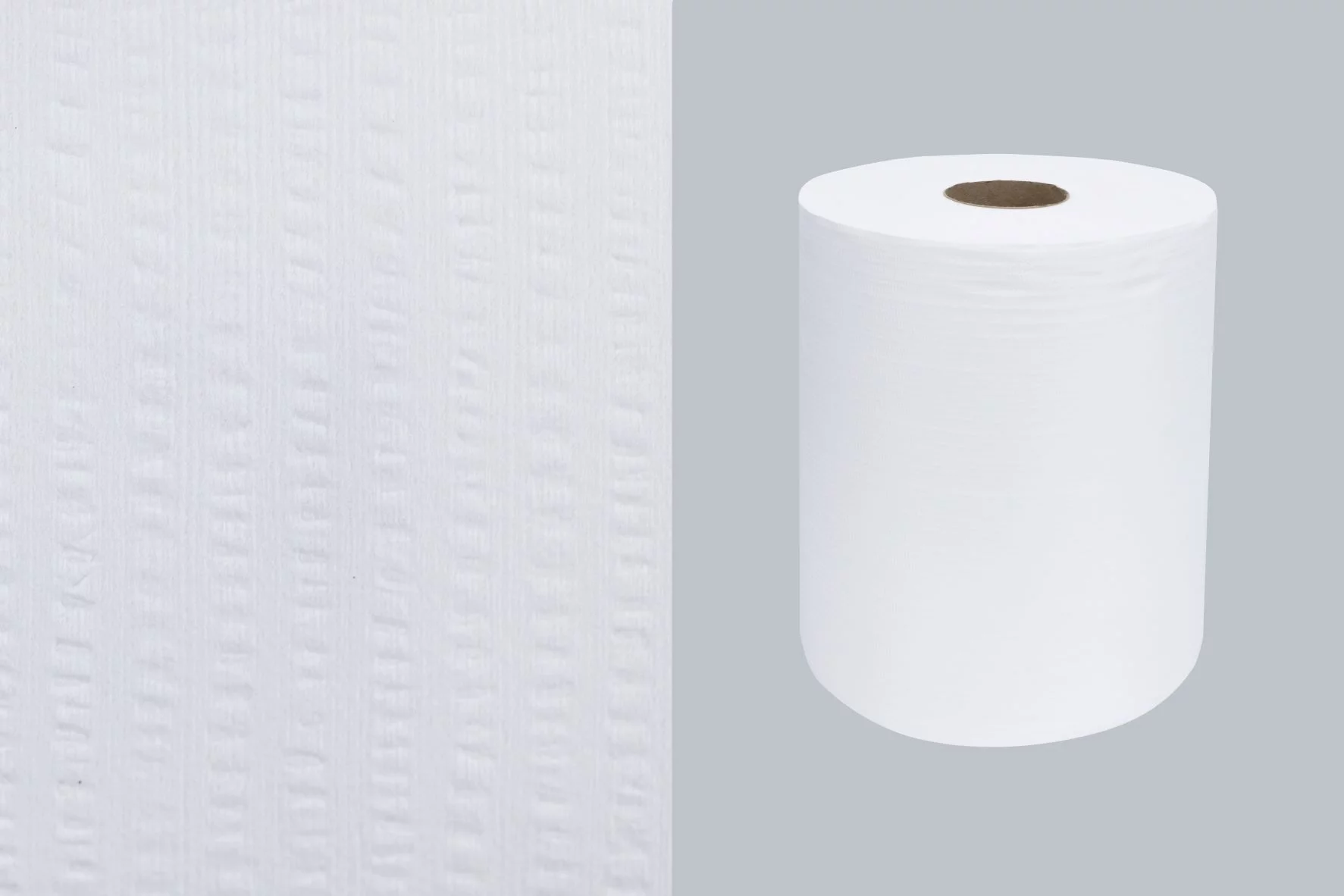 Bílá textilní krepovaná průmyslová čisticí utěrka FLOMA CP70 - délka 38 cm, šířka 30 cm - 408 útržků