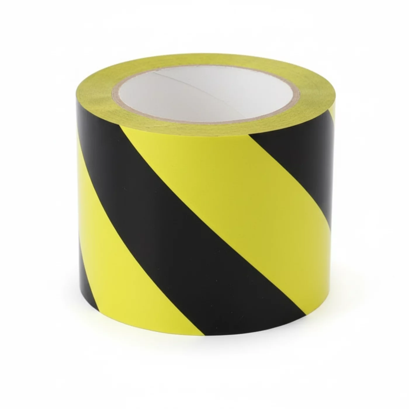 Linkes warnendes Markierungsband - Länge 33 m, Breite 6 cm - Schwarz-Gelb