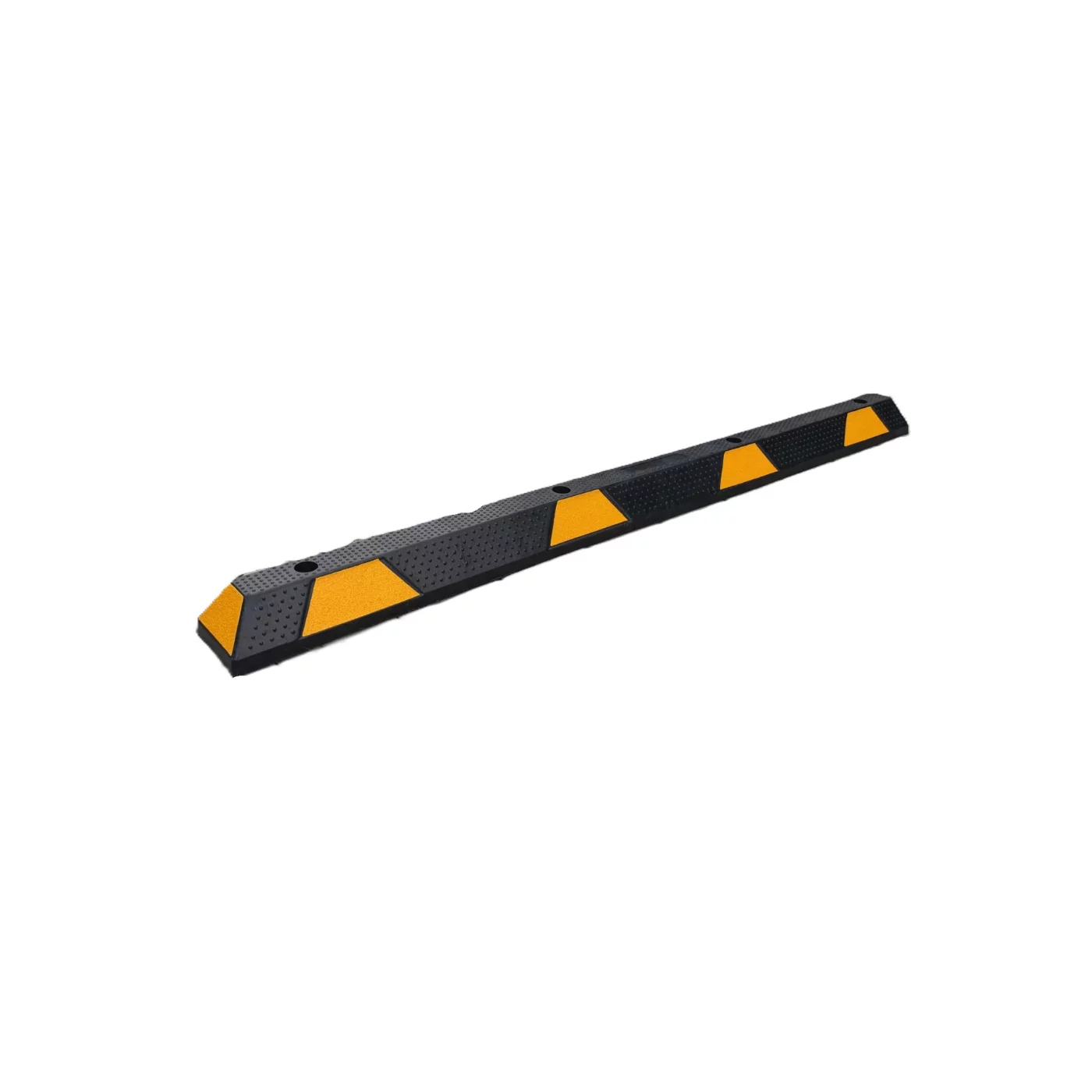 Parkstopp aus Gummi - Länge 90 cm, Breite 15 cm, Höhe 10 cm - gelb-schwarzer
