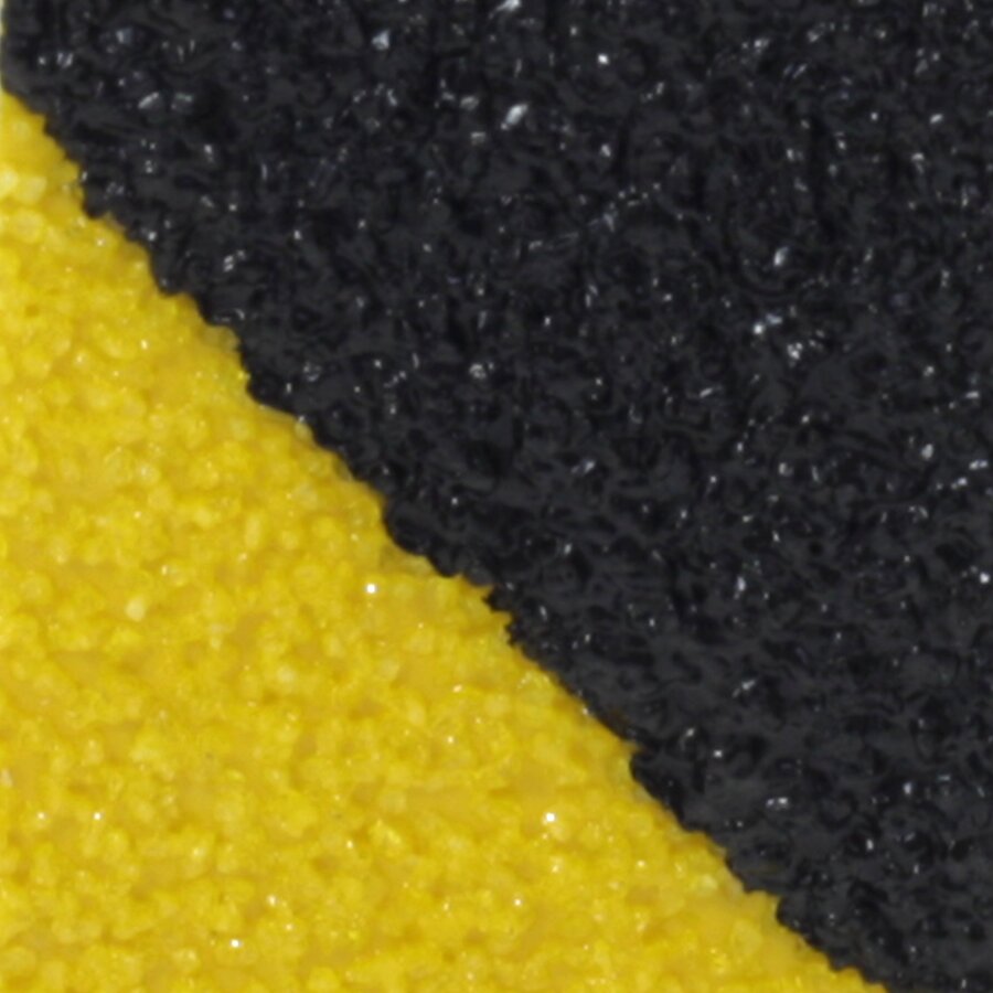 Čierno-žltá korundová protišmyková páska FLOMA Super Hazard - dĺžka 18,3 m, šírka 2,5 cm, hrúbka 1 mm