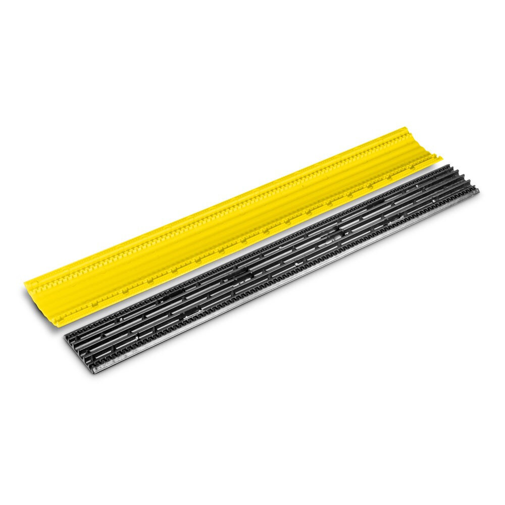 Žlutý plastový kabelový most s víkem DEFENDER Office - délka 86,5 cm, šířka 12,5 cm, výška 2 cm