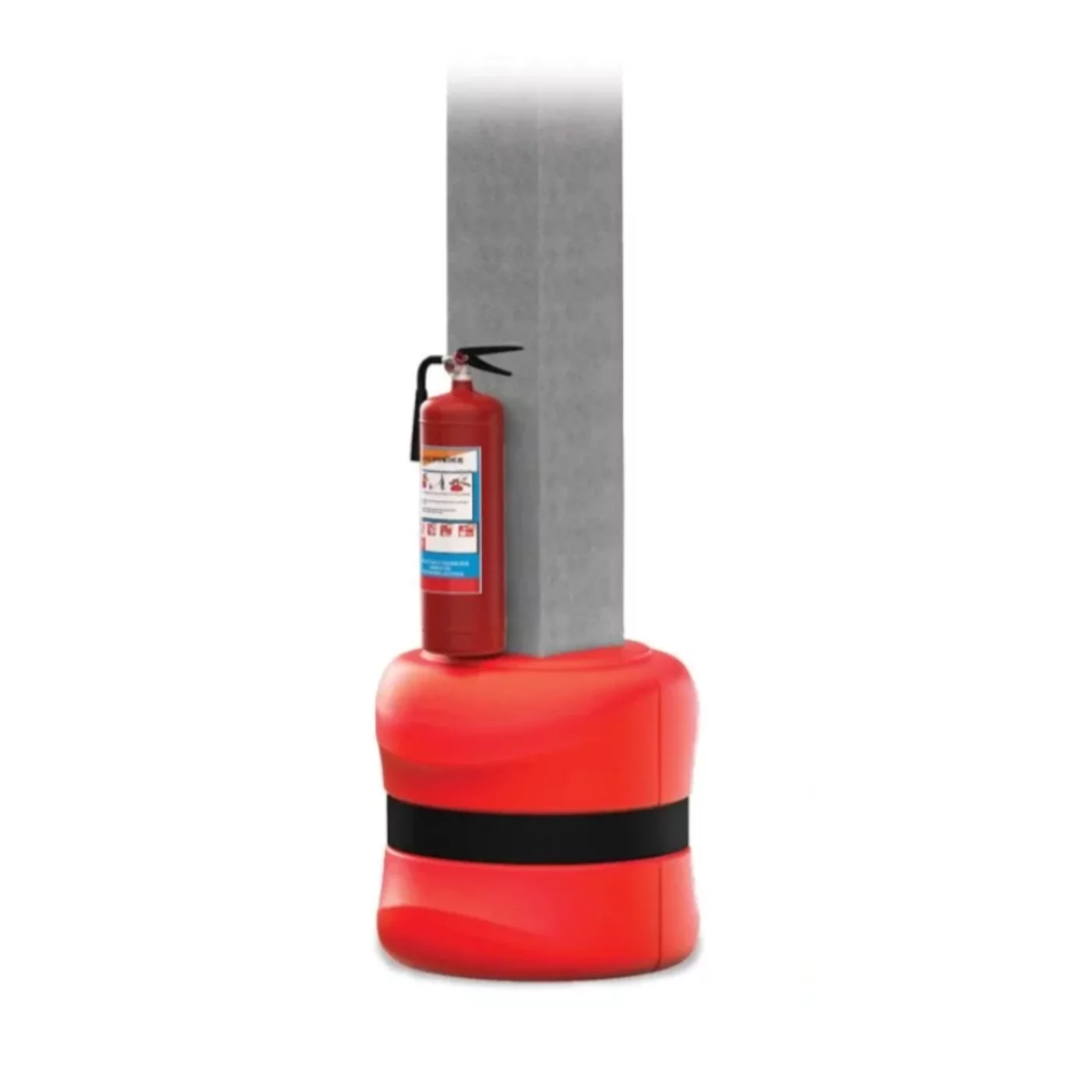 Sicherer Säulenschutz - Länge 30 cm, Höhe 50 cm - roter