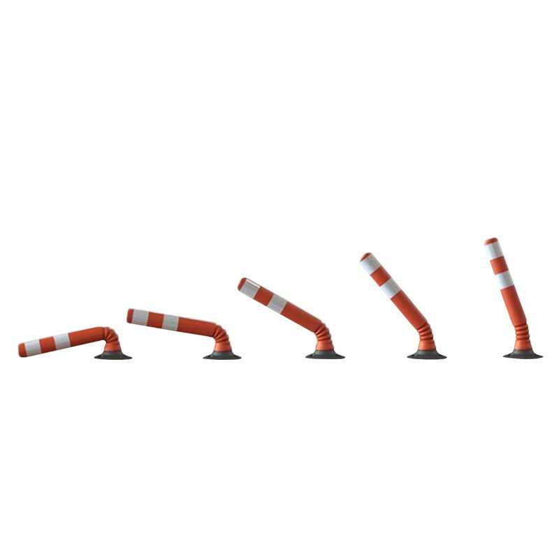 Oranžový plastový elastický parkovací sloupek Flexi - výška 75 cm