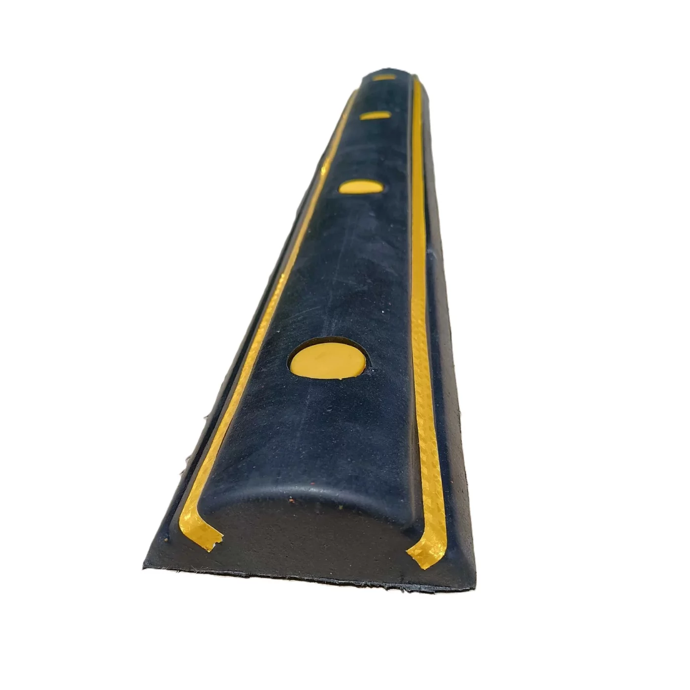 Rampenstopp aus Gummi - Länge 100 cm, Breite 13,5 cm, Höhe 4,5 cm - gelb-schwarzer