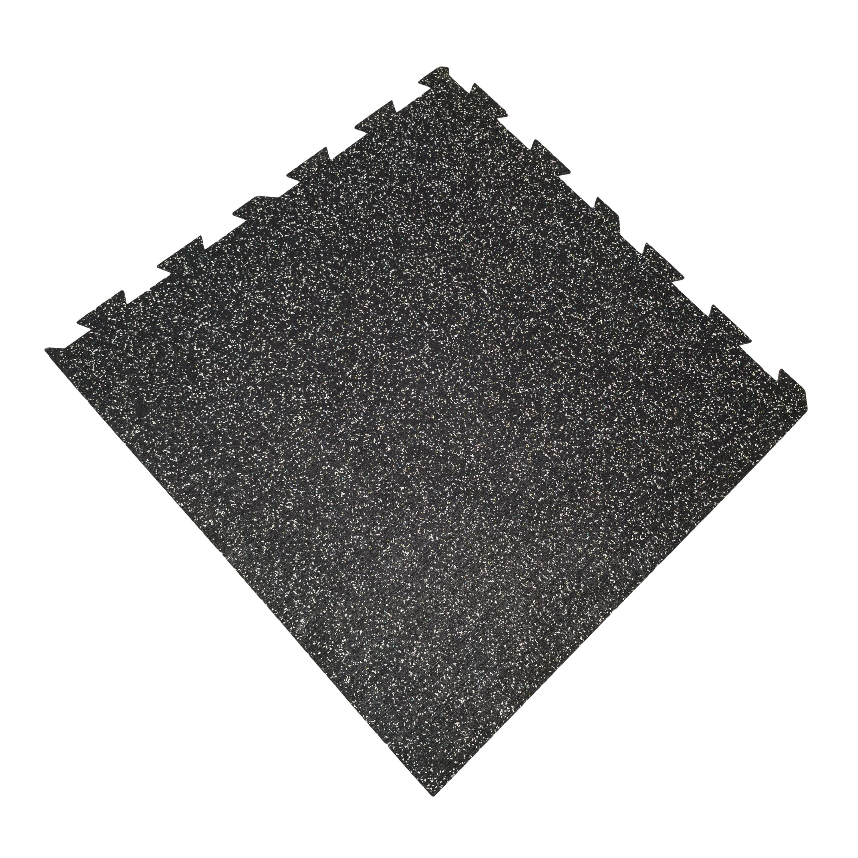 Černo-bílá podlahová guma FLOMA FitFlo SF1050 - délka 100 cm, šířka 100 cm, výška 1,6 cm