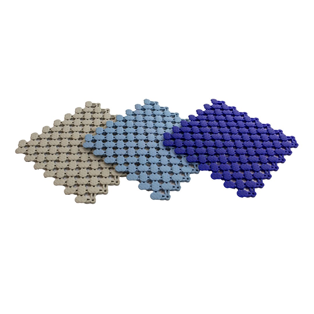 Modrá bazénová rohož FLOMA Lagoon - dĺžka 21,7 cm, šírka 21,7 cm, výška 0,8 cm