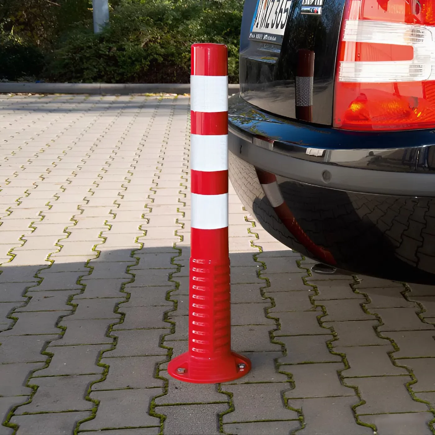 Verkehrspfosten aus Kunststoff - (TPU) FLOMA - Durchmesser 8 cm, Höhe 75 cm - Rot