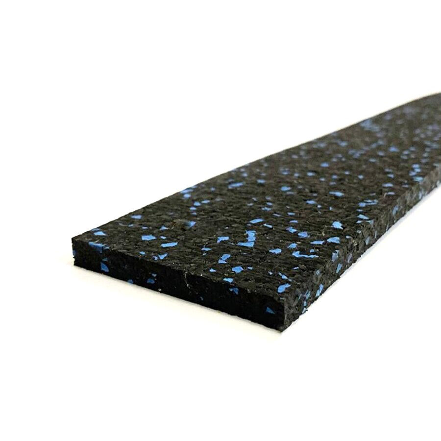 Čierno-modrá gumová soklová podlahová lišta FLOMA FitFlo SF1050 - dĺžka 200 cm, šírka 7 cm a hrúbka 0,8 cm