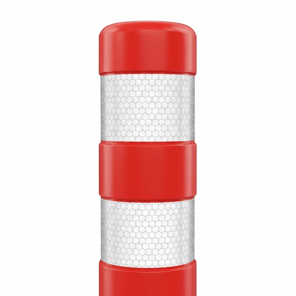 Verkehrspfosten aus Kunststoff - (TPU) FLOMA - Durchmesser 8 cm, Höhe 75 cm - Rot