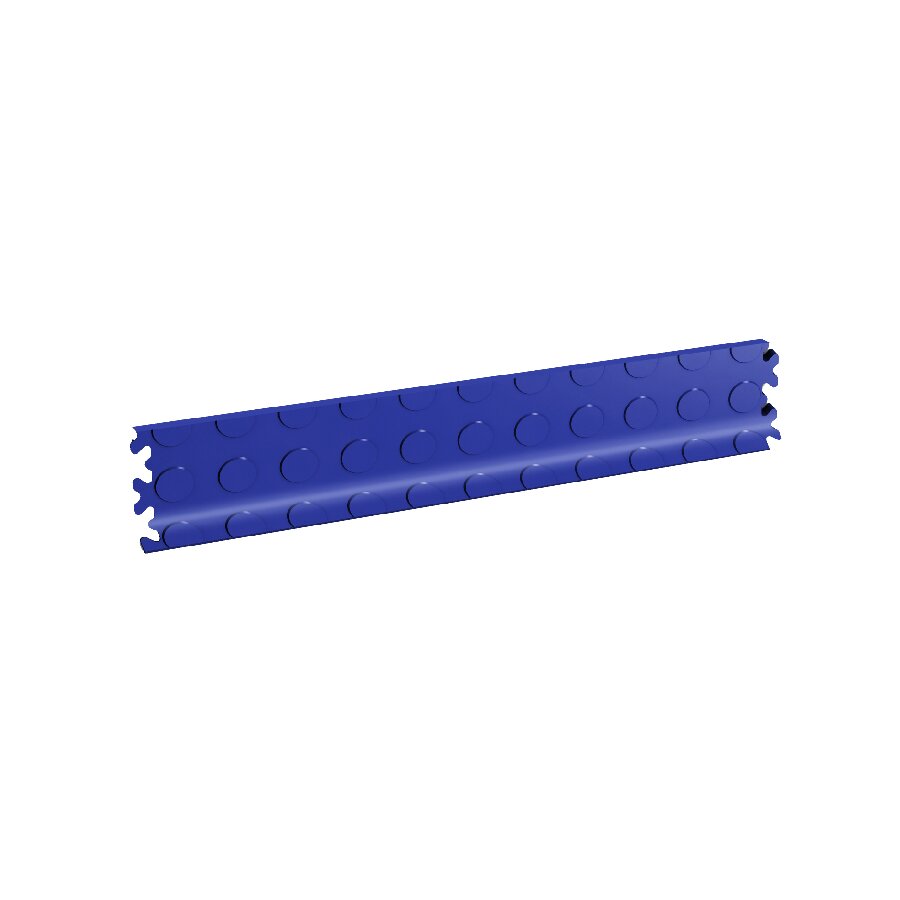 Modrá PVC vinylová soklová podlahová lišta Fortelock Industry (peniazky) - dĺžka 51 cm, šírka 10 cm, hrúbka 0,7 cm