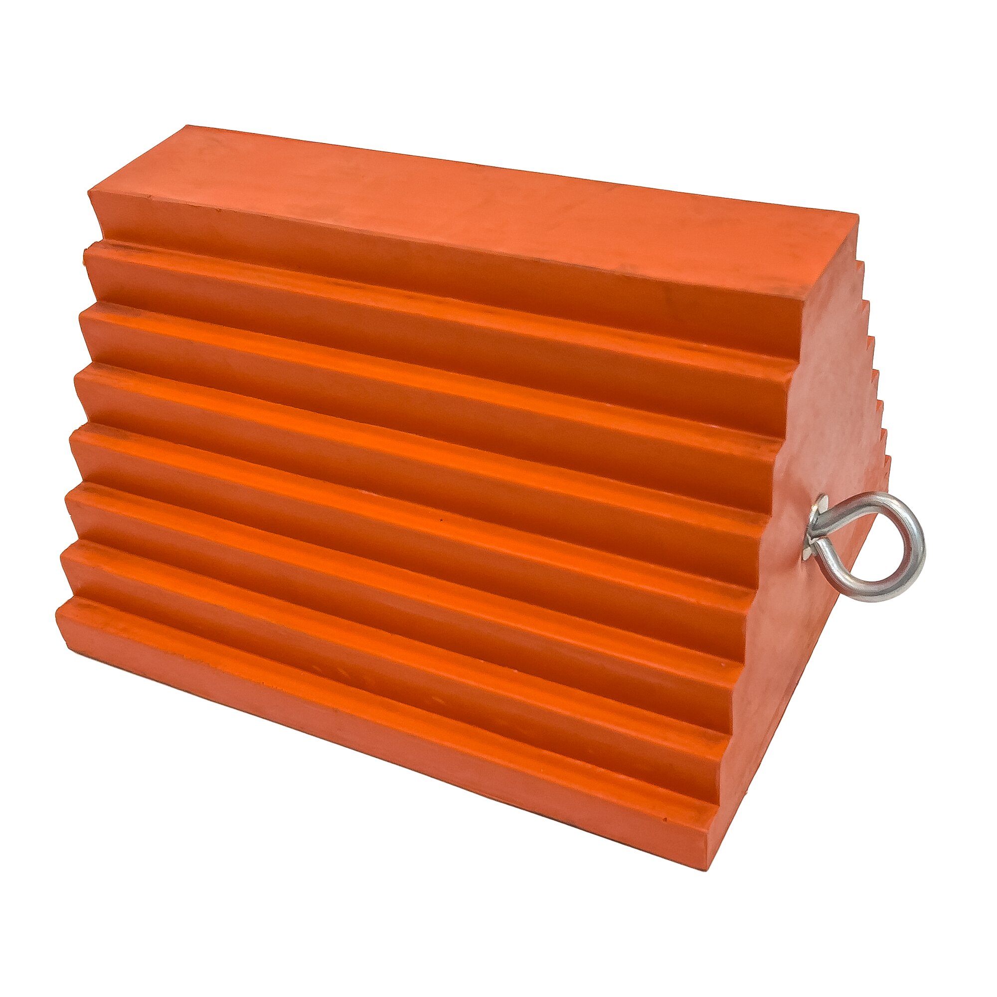 Oranžový plastový zakladací klin UCTS003 - dĺžka 25 cm, šírka 20 cm, výška 15 cm