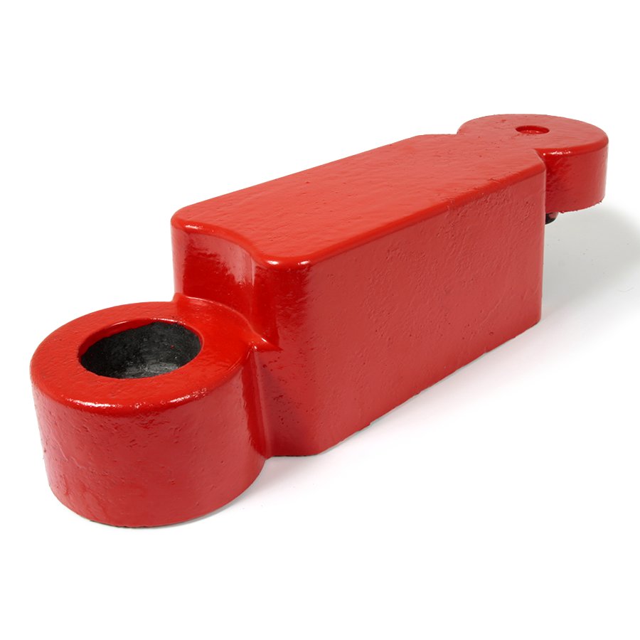Červený plastový cestný obrubník - dĺžka 58 cm, šírka 16 cm a výška 15,8 cm