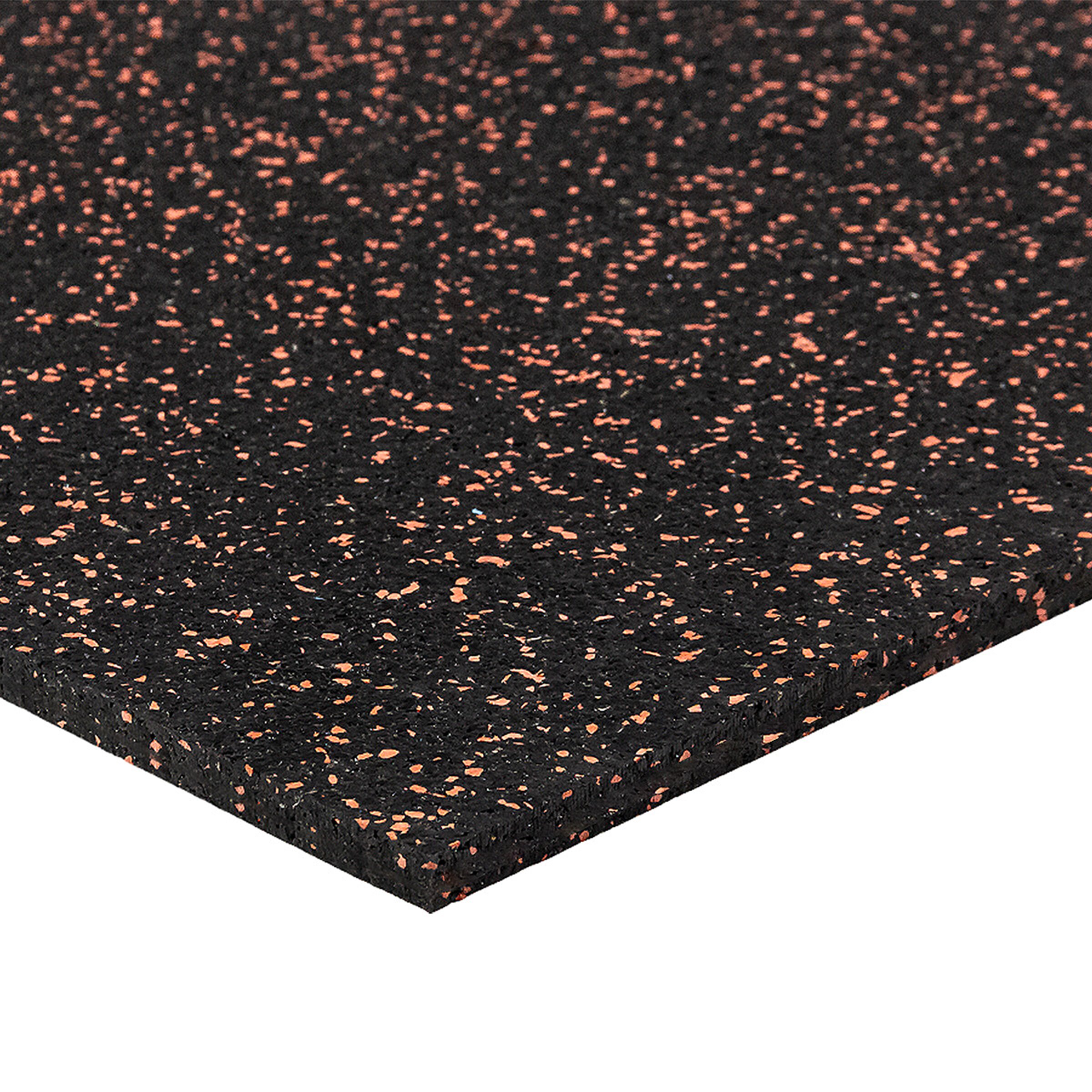Čierno-červená podlahová guma (puzzle - roh) FLOMA FitFlo SF1050 - dĺžka 50 cm, šírka 50 cm, výška 1 cm