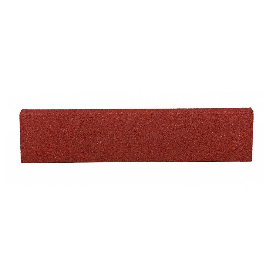 Červený gumový dopadový obrubník OB2 FLOMA - dĺžka 100 cm, šírka 6 cm a výška 25 cm