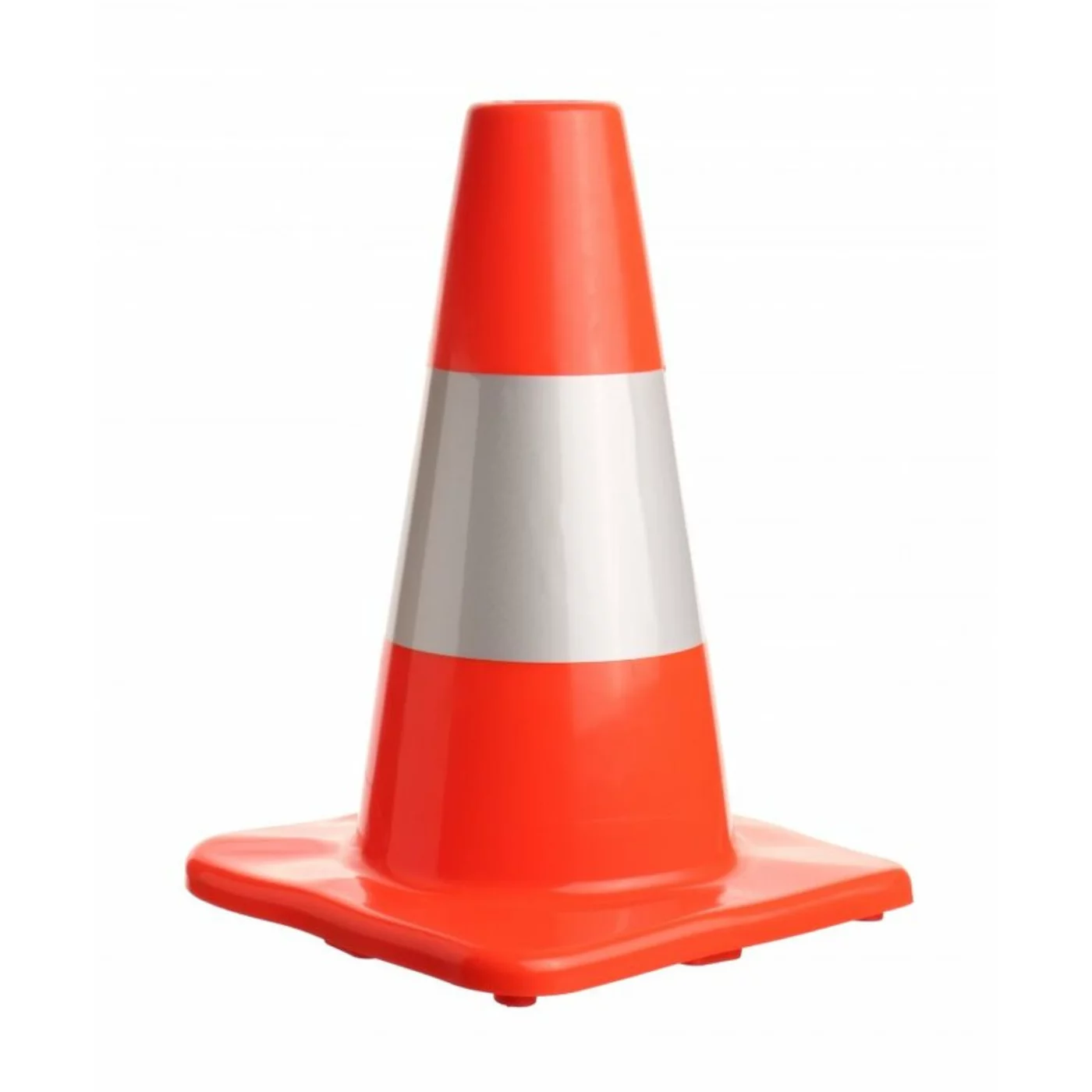 Leitkegel aus Kunststoff - Breite 22 cm, Höhe 30 cm - Orange