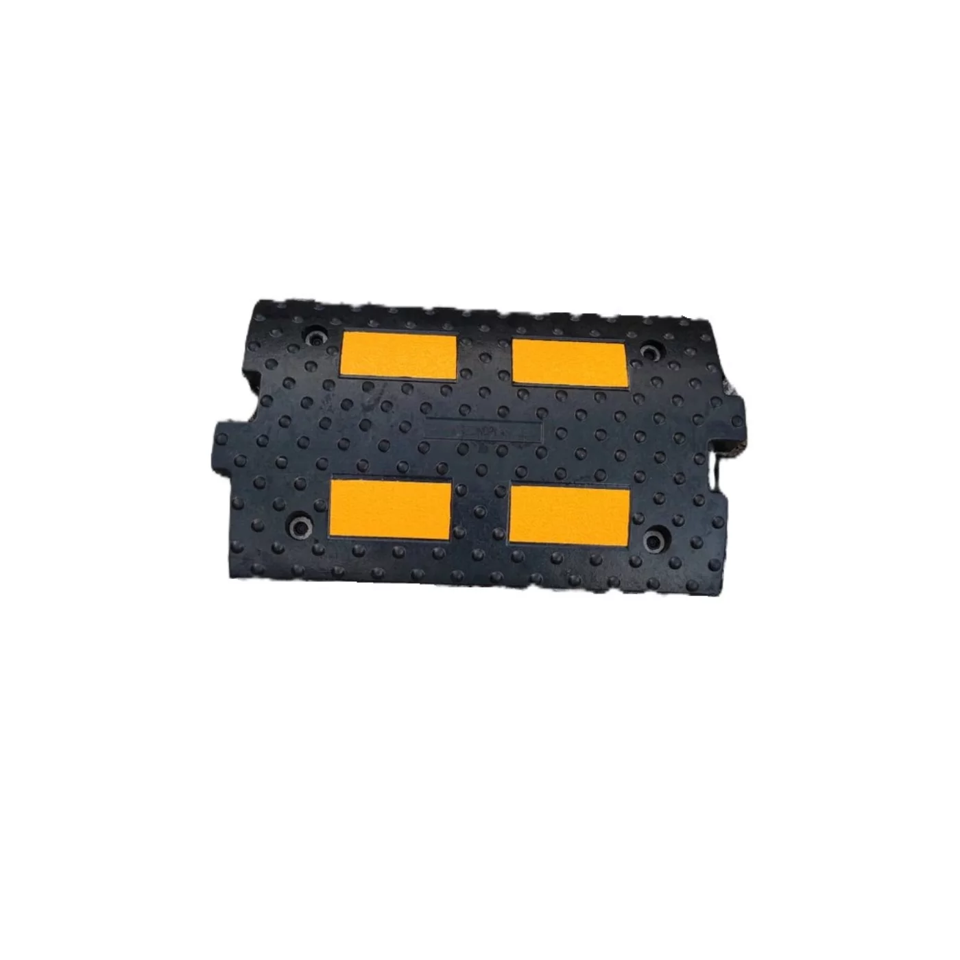 Verdrahtete Kabelbrücke aus Gummi - Länge 50 cm, Breite 30 cm, Höhe 5,5 cm - gelb-schwarze