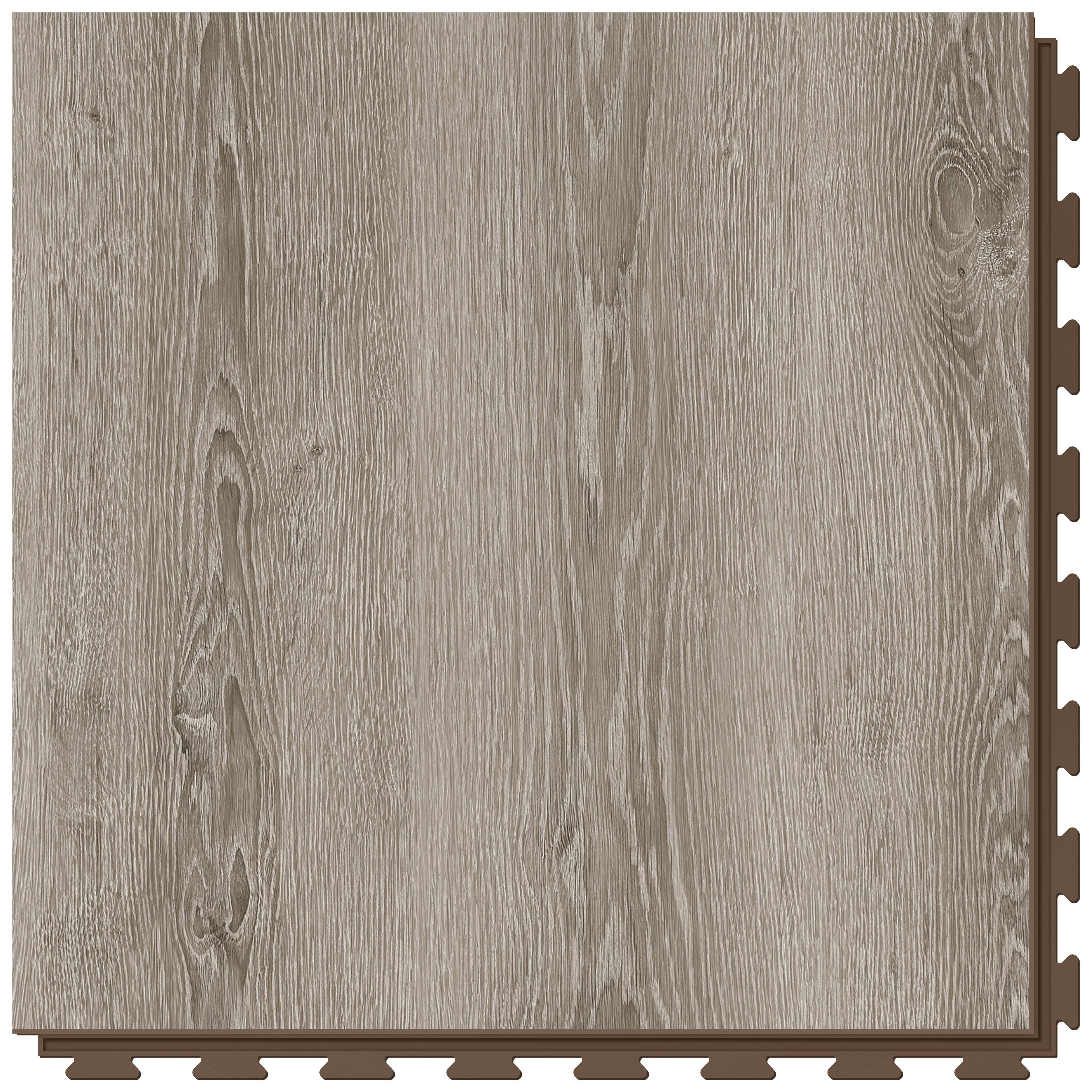Sivá PVC vinylová dlažba Fortelock Business Scandinavian Oak W002 Brown - dĺžka 66,8 cm, šírka 66,8 cm, výška 0,7 cm