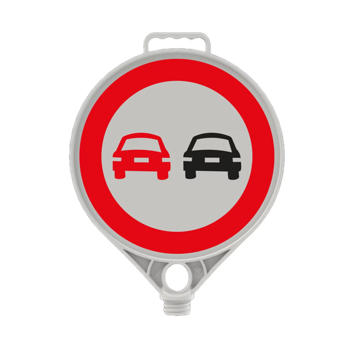 Kreisförmiges Verkehrszeichen aus Kunststoff Und (PPC) &quot;Überholverbot&quot; FLOMA - Breite 28 cm, Höhe 28 cm