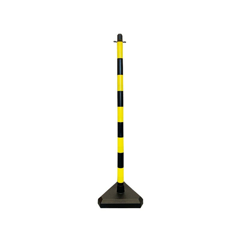 Čierno-žltý plastový vymedzovací stĺpik SCV - výška 110 cm