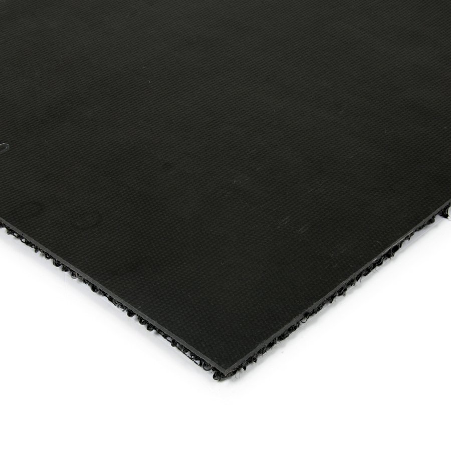 Čierna plastová záťažová vonkajšia vnútorná vstupná rohož FLOMA Rita - dĺžka 1 cm, šírka 1 cm a výška 1 cm