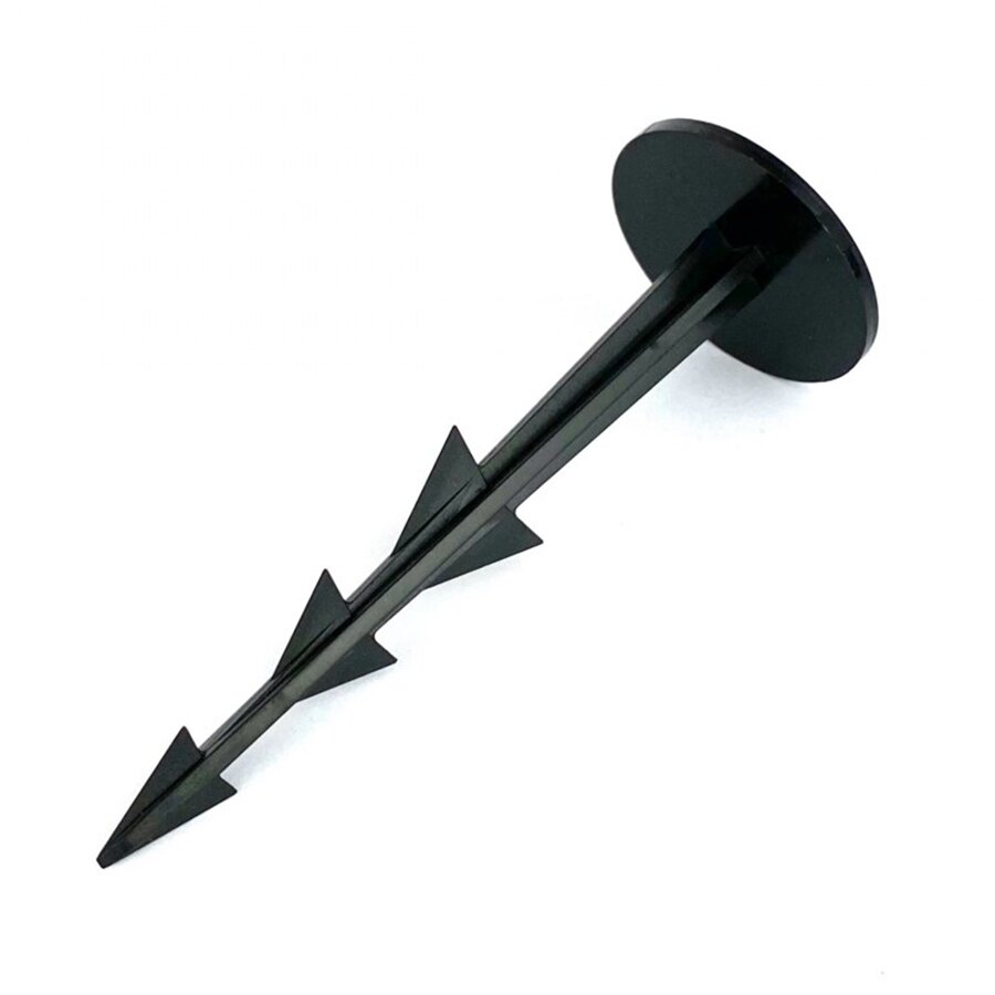 Čierny plastový kotviaci klinec Pin - dĺžka 13 cm - 50 ks