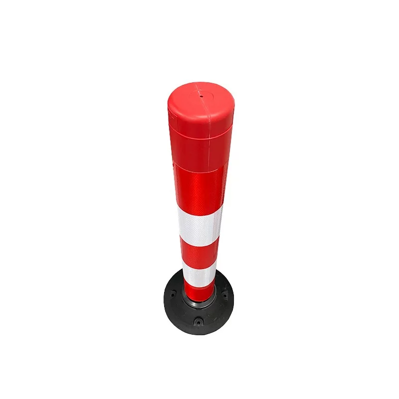 Červený plastový parkovací sloupek FLEXPIN - průměr 10 cm, výška 75 cm