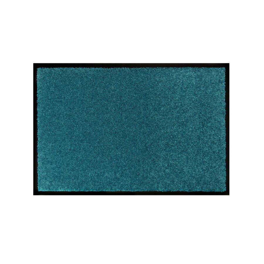 Modrá vstupní rohožka FLOMA Glamour - výška 0,55 cm