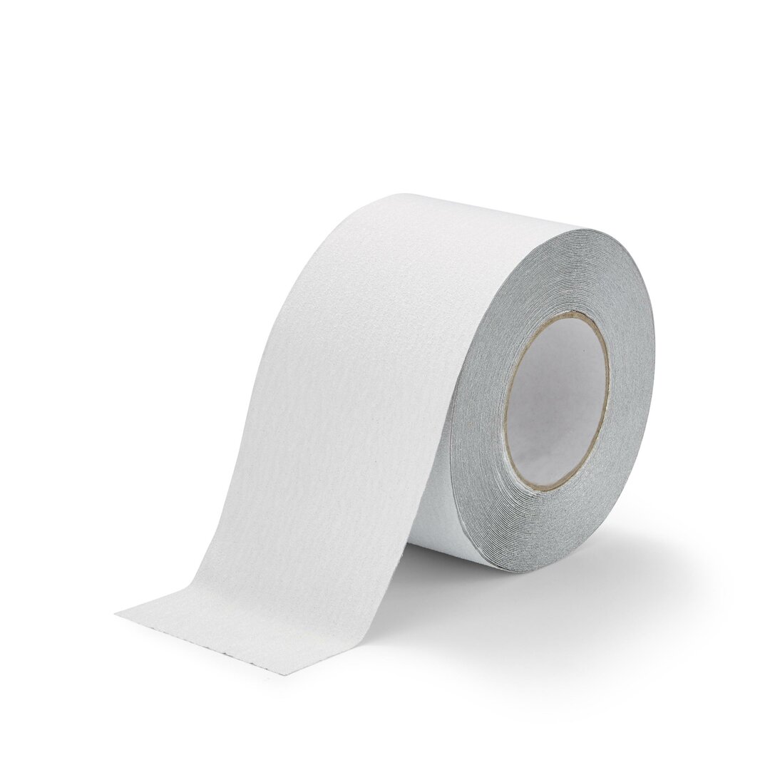 Biela korundová protišmyková páska FLOMA Standard - dĺžka 18,3 m, šírka 10 cm, hrúbka 0,7 mm