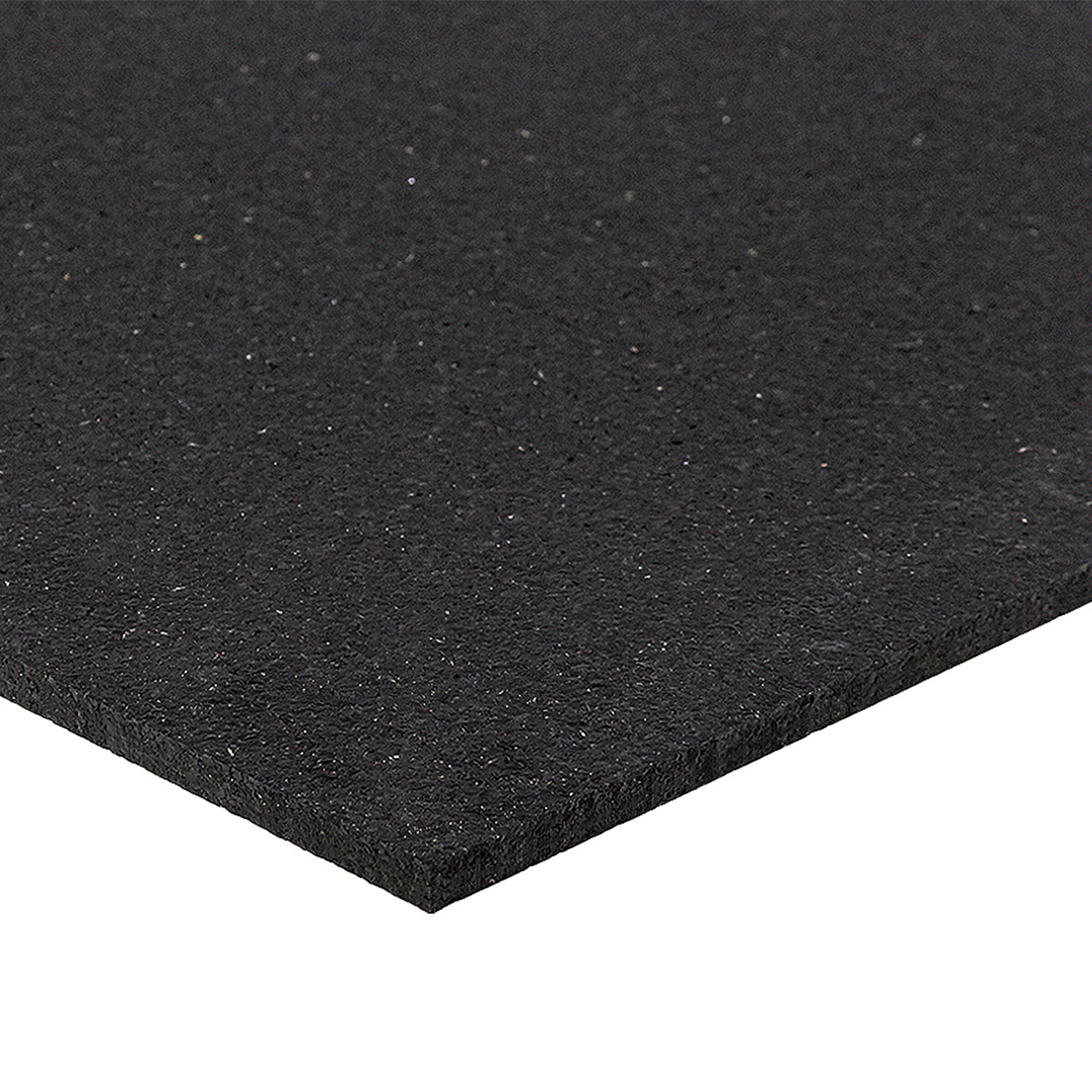 Čierna podlahová guma (puzzle - stred) FLOMA FitFlo SF1050 - dĺžka 100 cm, šírka 100 cm, výška 1 cm