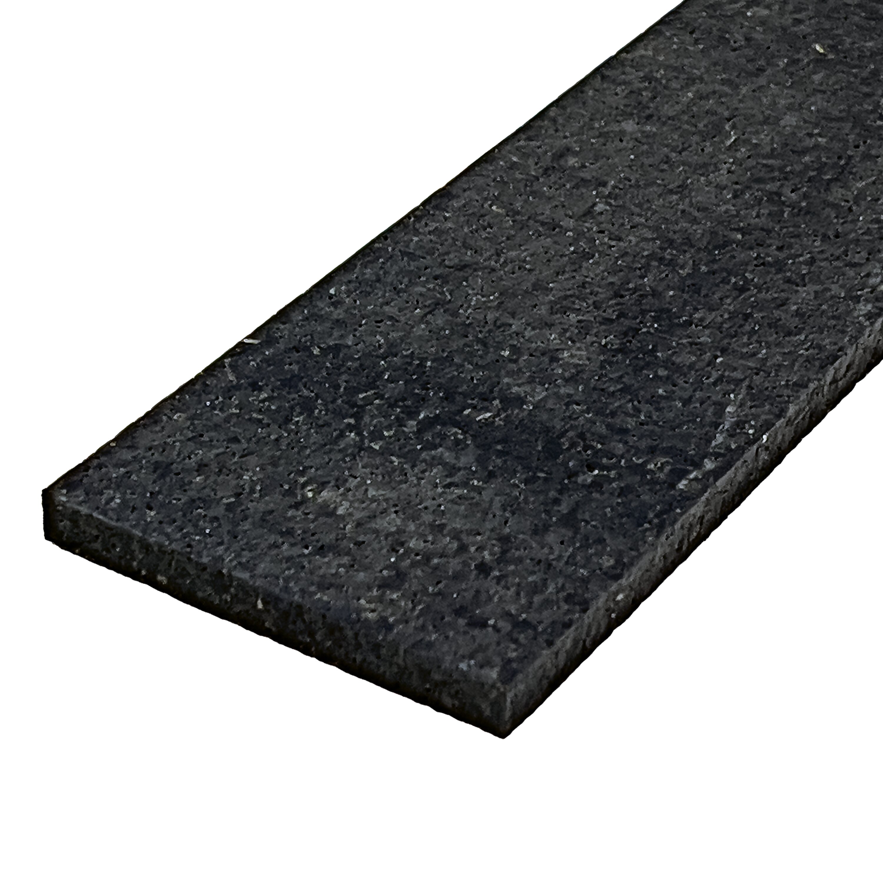 Čierna gumová soklová podlahová lišta FLOMA FitFlo IceFlo - dĺžka 200 cm, šírka 7 cm, hrúbka 0,8 cm