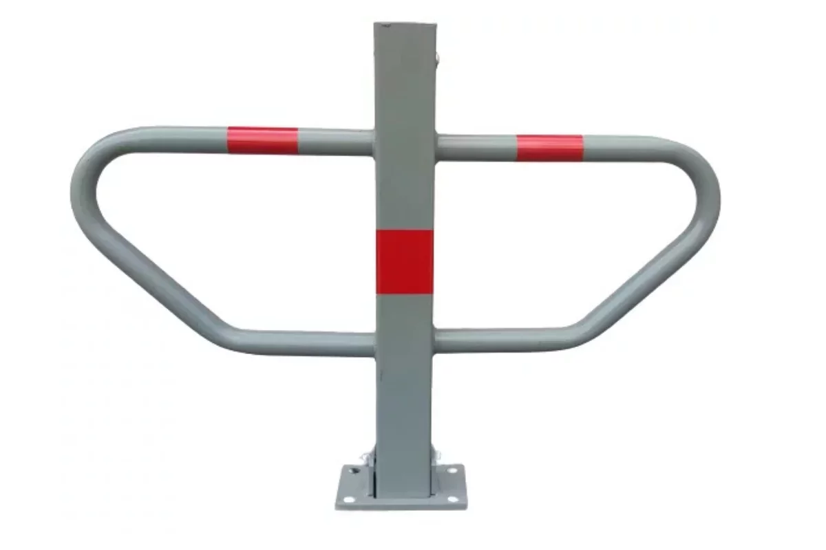Klappbare Parkschranke aus Stahl - Breite 78 cm, Höhe 60 cm - silberne