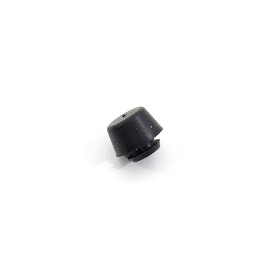 Čierny gumový doraz nástrčný do diery FLOMA - priemer 1,9 cm, výška 1,1 cm a výška krku 0,3 cm
