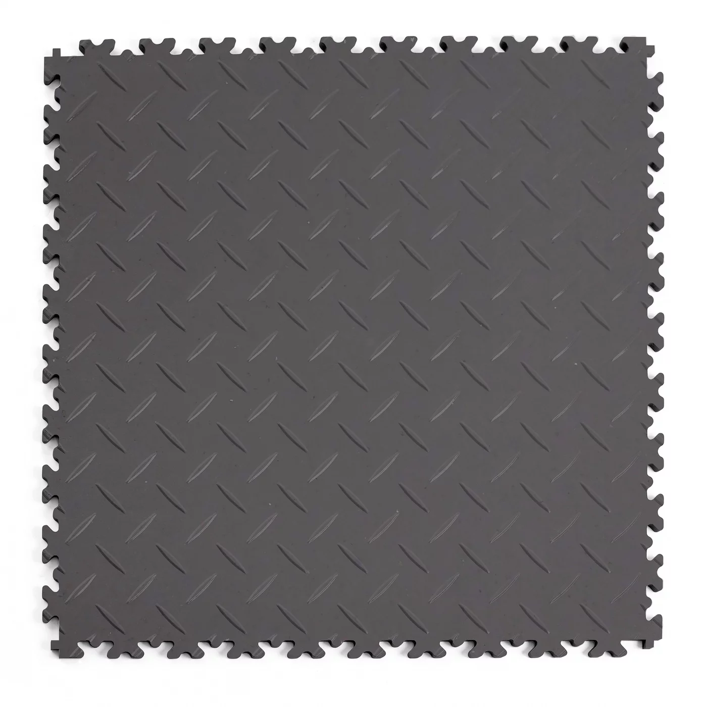 PVC-Fliese Fortelock Industry ECO Premium (Diamant) - Länge 51 cm, Breite 51 cm, Höhe 0,7 cm - Graphit