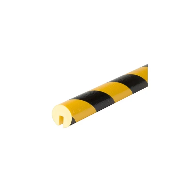 Čierno-žltá penová reflexná ochrana rohu steny typ B+ - priemer 4 cm, dĺžka 100 cm