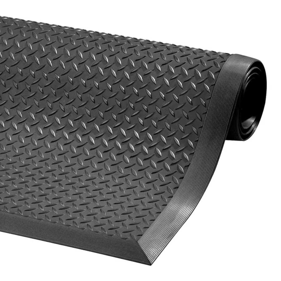 Čierna protiúnavová protišmyková rohož Cushion Flex - dĺžka 210 cm, šírka 91 cm, výška 1,27 cm