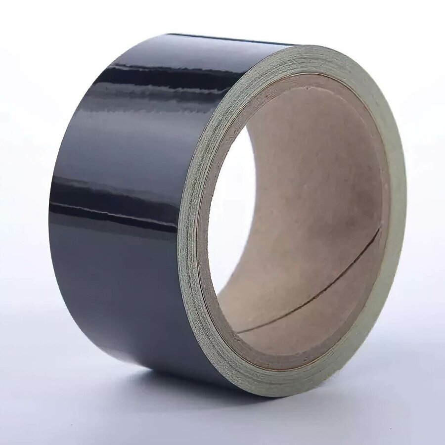 Čierna výstražná páska s hliníkom ALU - dĺžka 45 ma šírka 5 cm