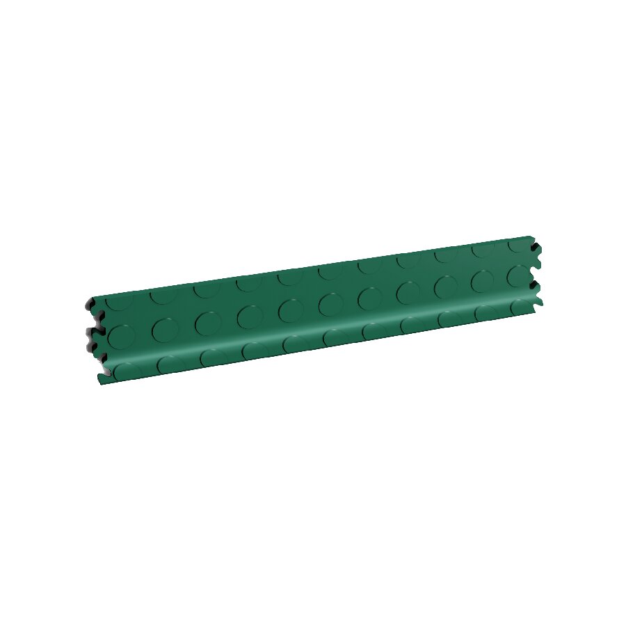 Zelená PVC vinylová soklová podlahová lišta Fortelock Industry (peniazky) - dĺžka 51 cm, šírka 10 cm a hrúbka 0,7 cm