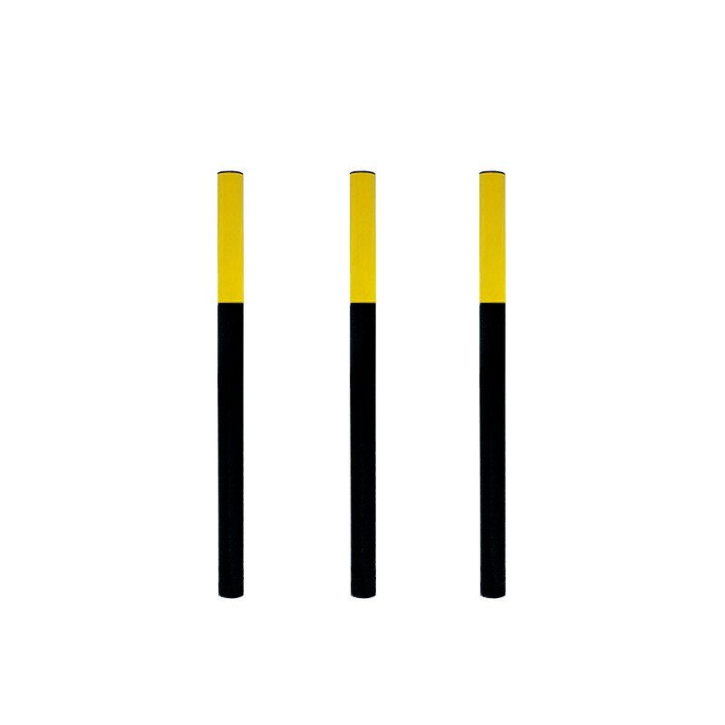 Čierno-žltý oceľový vymedzovací stĺpik - výška 125 cm